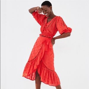 Farm Rio Red Appliqué Blouse